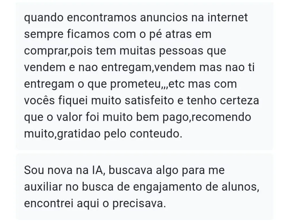 Depoimento de aluno do Mestre dos Prompts 1
